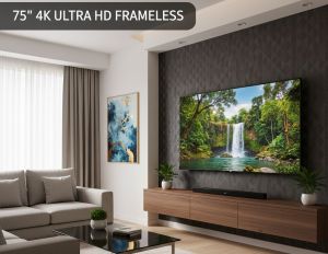 75Inch 4K Android Ultra HD Frameless Smart LED TV