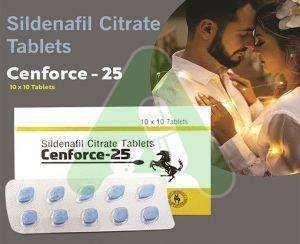 Cenforce 25 Mg Tablets, Packaging Type : Box, Pack Size : 10*10