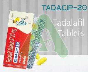 Tadacip 20 Mg Tablets, Packaging Type : Box