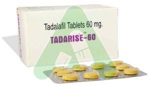 Tadarise 60mg Tablet, Packaging Size : 10*10, Packaging Type : Box