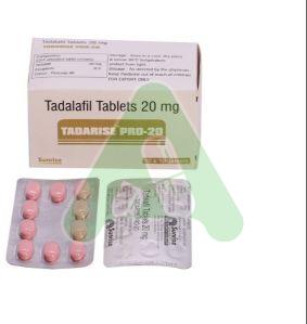 Tadarise Pro 20mg Tablet, Packaging Size : 10*10