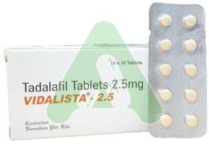 Vidalista 2.5 Mg, Packaging Type : Box, Medicine Type : Ed Products
