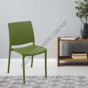 Plain Polished Nilkamal Novella Green Plastic Armless Chair