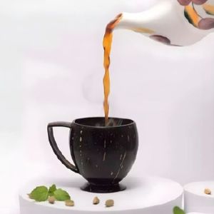 Polished Plain Coconut Shell Tea Cups Standard