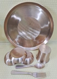 Brass Dinner Thali Set