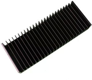 250x95x40 Mm Black Aluminium Heat Sink