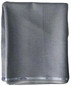 Plain Polyester Dms Twill Suiting Fabric, Color : Grey