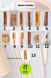 Handmade Neem Wooden Comb, Brand Name : Bamboo Duniya