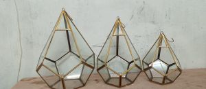 Metal Clyer Glass Pyramid Lantern