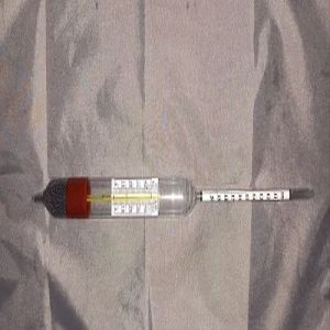 Borosilicate Glass Brix Thermo Hygrometer, Color : White