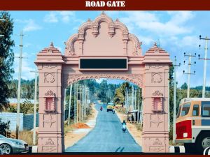 Polished Sandstone Stone Gate, Color : Red Modern, Width : 2-4ft