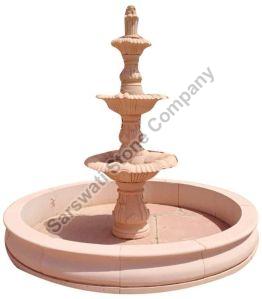 Light Red Round Polished Sandstone Fountain, Specialities : Non Breakable, Stable Performance