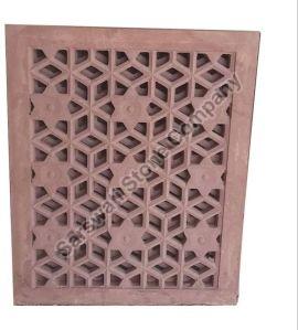 Reddish Polished Sandstone Jali, For Construction, Shape : Rectangular