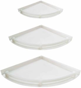 10 Inch ABS Bathroom Corner Shelf, Color : White