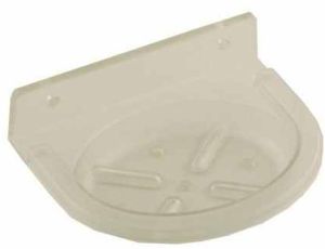 ABS Oval Soap Dish, Color : White for Bathroom Accessory