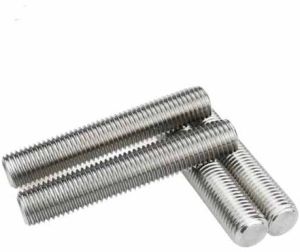 Stainless Steel SS 316 Threaded Stud, Color : Silver