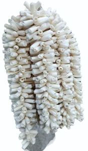 14 Inch Artificial Flower Hair Bun, Color : White