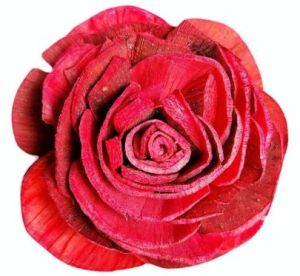 Velvet 3 Inch Artificial Handmade Red Rose for Decorative Purpose