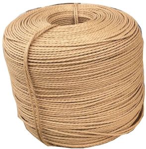 Brown Twisted Paper Rope 10-20mm for Crafts, Gift Wrapping