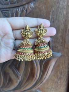Antique Laxmi Jhumka, Color : Gold Festive For Traditional Wear