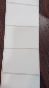 Plain Glossy Lamination Barcode Paper Labels, Available Color : White
