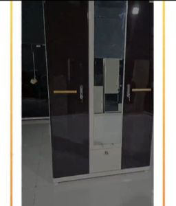 Non Breakable Polished Domestic Steel Almirah, Color : Dark Brown