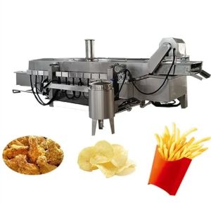 Automatic Snacks Frying Machine, Color : Silver