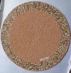 Brown Embroidered Placemat