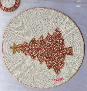 Round Embroidered Placemat