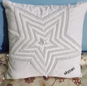 White Embroidered Pillow Cover