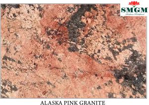 Bush Hammered Alaska Pink Granite Slab Multisizes