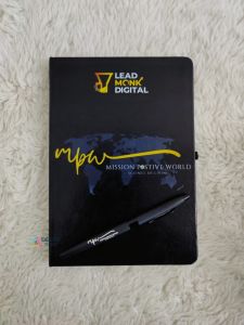 Brass Corporate Diary Pen Set Standard Elegant