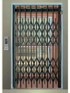 Polished Mild Steel Collapsible Elevator Doors, Shape : Rectangular