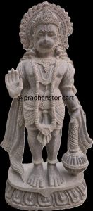 Carved Polished Stone Hanuman Murti, Brand Name : Pradhanstoneart