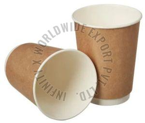 Double Wall Disposable Paper Cup, Color : Brown