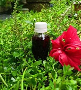 Herbal Hair Oil, Color : Brown