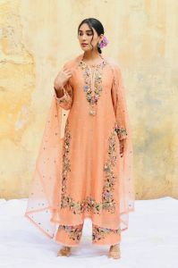 Embroidered Georgette Ladies Party Wear Suit