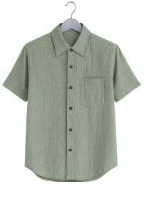 Mens Sage Green Casual Shirt Daily Wear, Outings, Summer Styling