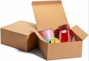 Corrugated Gift Packing Box, Color : Brown