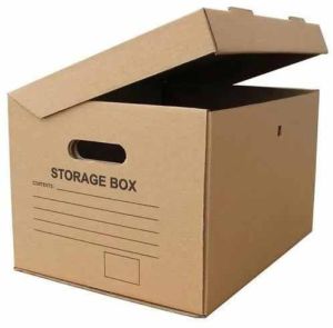 Corrugated Storage Box, Color : Brown