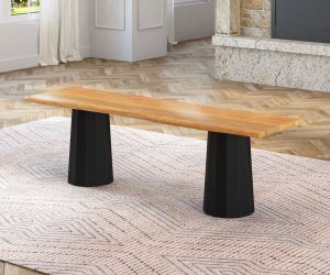 Polished Sheesham Wooden Dining Bench, Color : Brown Standard