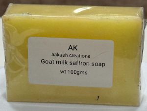 Handmade Almond Saffron Goats Milk Soap