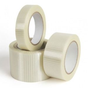 Self adhesive Cross Filament Tape, Color : White