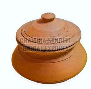 Brown Handmade Clay Handi for Cooking, Serving