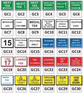 Metal & Plastic Printed Golf Club Signage, Size Available : Standard