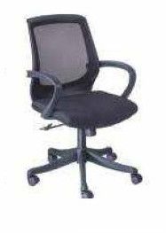 Metal & Plastic Low Back Chair, Color : Black for Office
