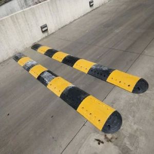 Rubber Speed Breakers, Color : Black Yellow for Traffic Calming Device