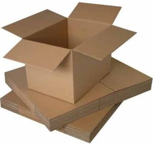 Paperboard 3 Ply Corrugated Packing Box, Color : Brown
