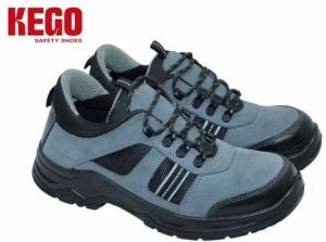 Kego Grey Steel Toe Leather Industrial Safety Shoes