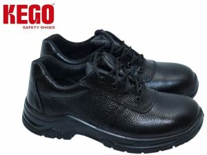 Kego Low Ankle Black Leather Industrial Safety Shoes